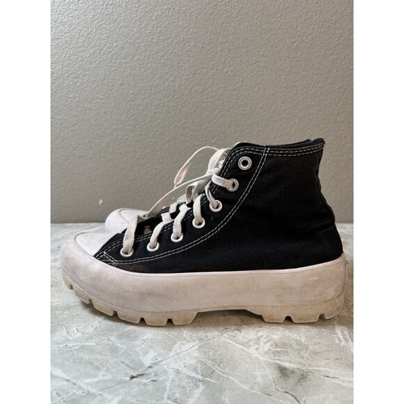 Converse Chuck Taylor All Star Lugged Platform Black Sneakers Women’s Size 7.5 - Picture 5 of 10